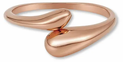 Produktbild von Rosegoldener Ring verstellbar für Damen aus Edelstahl - Wasserfeste Chunky Rings in 18K Roségold | Offener Damenring rosegold inkl. Geschenkbox (Ringgrößen 52-60)