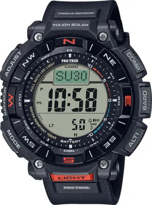 Produktbild von Casio PRG-340-1ER PRO TREK Uhr Herrenuhr Kunststoff Datum Alarm schwarz