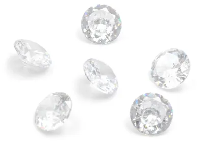 Produktbild von Vintageparts Zirkonia-Strasssteine klar facettiert 6 mm 6 Stück
