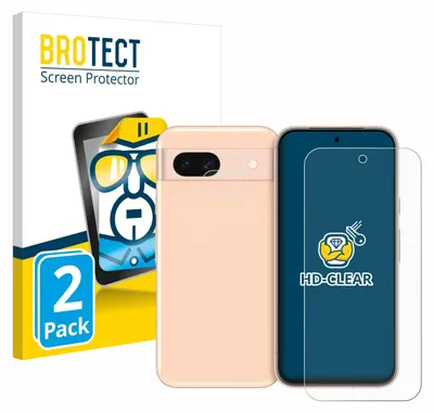 Produktbild von 2x Für Google Pixel 8a (Display+Kamera) Schutzfolie BROTECT Displayschutz Display Schutz Folie Klar Transparent