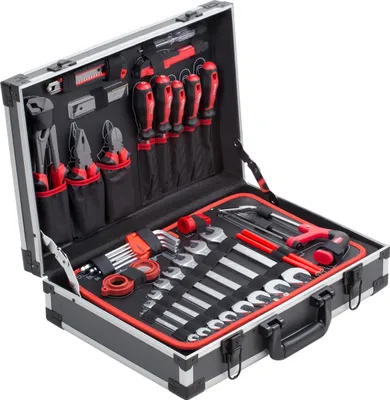 Produktbild von Meister Werkzeugkoffer 121-teilig Werkzeug-Set Profi Werkzeugkiste befüllt