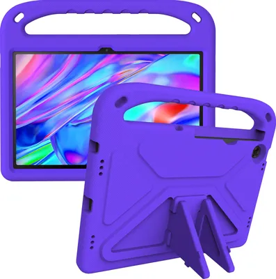 Image de Etui de protection pour Lenovo Tab M10 Plus 3rd Gen 10.6", étui enfant léger en EVA avec poignée et support Violet