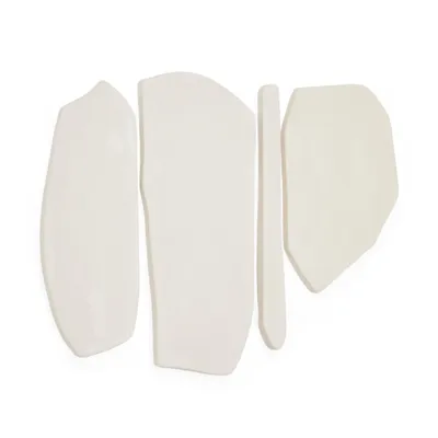 Produktbild von 4er Set Wanddeko Siluna 95 x 2,5 x 68 cm Pappmaché Weiß
