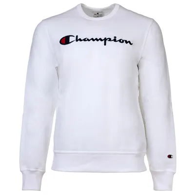 Image de Sweat-shirt pour homme Champion - Crewneck Sweat-shirt, manches longues, logo, uni Blanc L