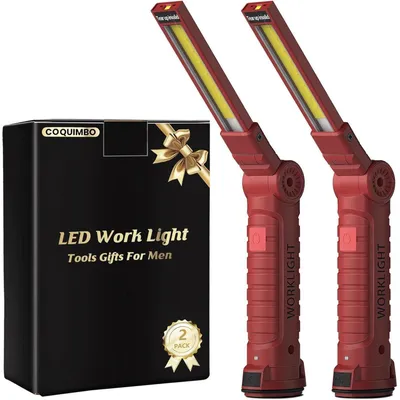Produktbild von LED Arbeitsleuchte Inspektionslampe Rot 2 Stück Wiederaufladbar mit Magnet und Haken