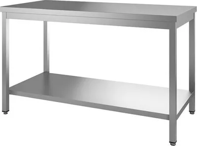 Image de Table de travail en acier inoxydable avec base, 500 (L) x 700 (P) x 880 (H) mm.