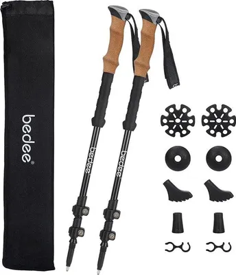 Produktbild von Famanu Wanderstock Teleskop - Ergonomischer Korkgriff, stufenlos verstellbar