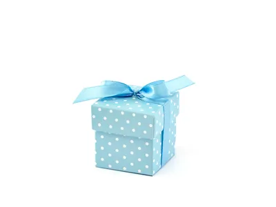 Produktbild von Gastgeschenk Box 'Punkte', Farbe:hell blau