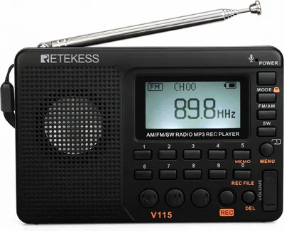 Produktbild von V115 Tragbares Radio,Radio AM FM SW mit 1000mAh Wiederaufladbare Batterie, 32 GB TF Karte, Ostergeschenke für die Familie