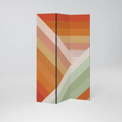 Produktbild von SpaceRebels Paravent Raumteiler - 3-teilig Raumtrenner, Druck 1-Seite - Raumtrenner - Trennwand Wohnung - Room Divider - Spanische Wand Deko Modern Sichtschutz