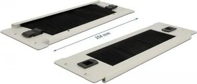 Produktbild von DELOCK 10" Kabelmanagement Bürstenleiste 2HE grau werkzeugfr