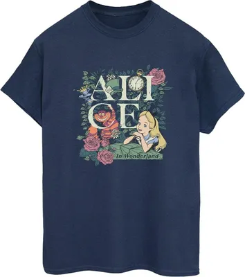 Produktbild von Disney - "Alice in Wonderland" T-Shirt für Damen BI8910 (XXL) (Marineblau)