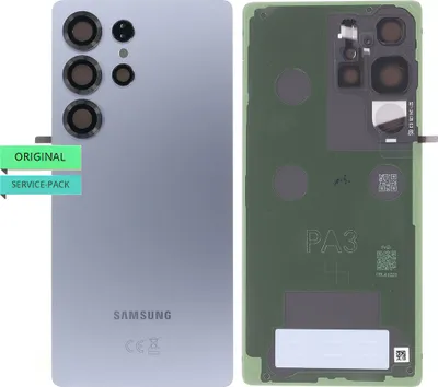 Produktbild von Original Akkudeckel Backcover inkl. Kameralinse & Klebestreifen Titanium Silber Blau Für Samsung Galaxy S25 Ultra SM-S938B, SM-S938B/DS, SM-S938U & Werkzeug