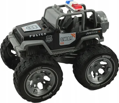 Produktbild von Polizei Geländewagen Offroad Jeep Spielzeugauto Monster Truck Großreifen Kinder Auto