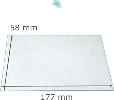 Produktbild von Ersatzglas für Grablaterne | Grablicht - Strukturglas Kathedral - nach Wunschmaß -  177 mm x 58 mm