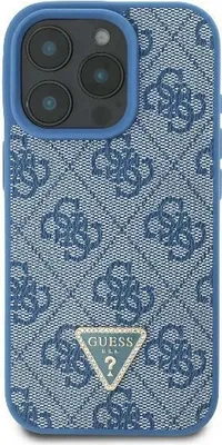 Obrázek produktu pro Etui Guess Leather Metal Logo Strass Crossbody Na Iphone 16 - Niebieskie