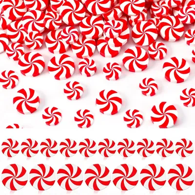 80 Mini-Zuckerstangen, Kunststoff, Weihnachtsdeko, 1,5/2,5 cm