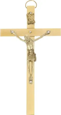 Image de Laiton, or Croix suspendue 6 x 11 cm