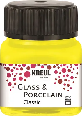 Image de KREUL Peinture pour verre et porcelaine Classic jaune canari 20 ml