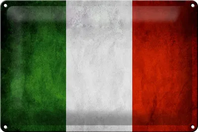 Produktbild von Blechschild Flagge Italien, 30 x 20 cm, Blechschilder Fahne Nationalität