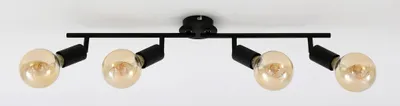 Productafbeelding van Briloner 4-lichtspots, zwart staal, zwart, 69,5 x 10 cm, fitting E27