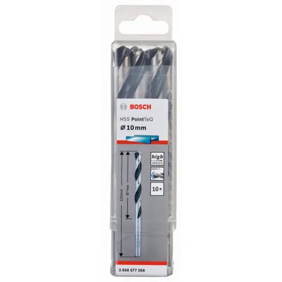 Zdjęcie produktu dla Wiertło kręte do metalu HSS PointTeQ, DIN 338, 10,0 mm, opakowanie 10 szt