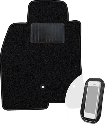 Produktbild von moto-MOLTICO Fahrer Fußmatte Auto Velours Fahrerseite Autoteppiche Schwarz Fahrermatte 1-teilig passend für Renault Megane III 2008-2015