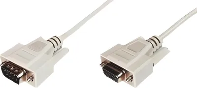 Zdjęcie produktu dla Digitus Przedłużacz do transmisji danych, D-Sub9/wt – D-Sub9/gn, Beżowy, 10 m, D-Sub9, D-Sub9, Męska, Żeńska