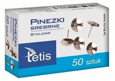 Image de Tetis Punaises Argentées Acier 50 pièces GP090-AS