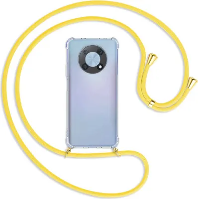 Produktbild von Handykette Backcover-Schutzhülle mit Band (Metall goldfarben) für Huawei nova Y90 4G (6.7'') - gelb
