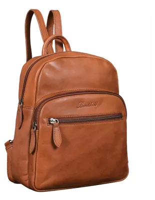 Produktbild von Benthill Rucksack Echt Leder Echt-Leder - Kurierrucksack Fahrradrucksack Trekkingrucksack - Damen Herren Rucksack - Lederrucksack