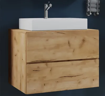 Produktbild von VCM 2-tlg. Waschplatz Waschtisch | Waschbecken Unterschrank Breite 60 cm | Badmöbel Set mit Schubladen | Lendas