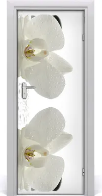 Produktbild von Tulup Türaufkleber 75x205 cm Dekorative Aufkleber Selbstklebend Wasserdichte Tapete Abnehmbar Schlafzimmer Wohnzimmer Wohnkultur - Orchidee und Steine