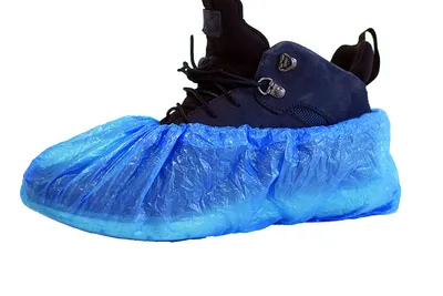 Produktbild von Überschuhe Einweg-Schuhüberzieher Schutz - Packung mit 100 Stück - wasserdicht- Einheitsgröße - Blau