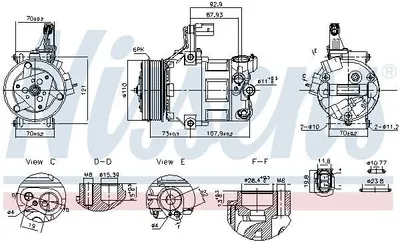 Produktbild von Klimakompressor NISSENS 891034