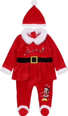 Produktbild von Minnie Maus Disney Weihnachtsset Babykostüm für Mädchen Nikolaus 9-12 Monate