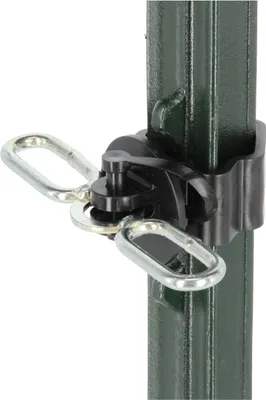 Produktbild von T-Pfosten-Isolator schwarz mit Doppeleinhängung, Stück