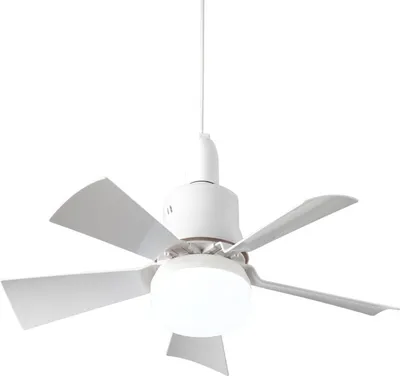 Obrázok produktu pre Odnímateľná delená lampa s ventilátorom, hlavica E27, plynulé stmievanie, 3-farebné premenlivé svetlo, pamäť časovača s diaľkovým ovládaním