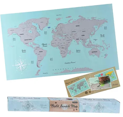 Produktbild von Rubbel-Weltkarte Weltkartenposter 88x52cm Kratzbild Landkarte Poster Wandbild