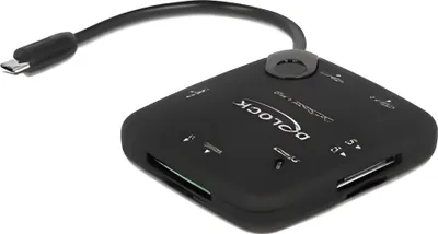 Immagine prodotto di DELOCK Lettore di schede USB micro B -> 4in1 +3-Port Hub OTG esterno