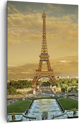 Produktbild von Bild auf Leinwand - Leinwandbild - Einteilig - Eiffelturm Frankreich Paris - 80x120cm - Wand Bild - Wanddeko - Wandbilder - Leinwanddruck - Wanddekoration - Leinwand bilder - Wandbild - PA80x120-0435