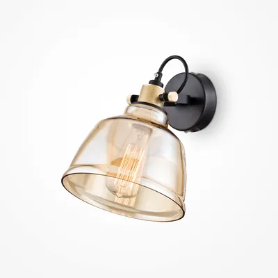 Produktbild von Maytoni Irving Wandleuchte E27 Bernstein, Amber Glas