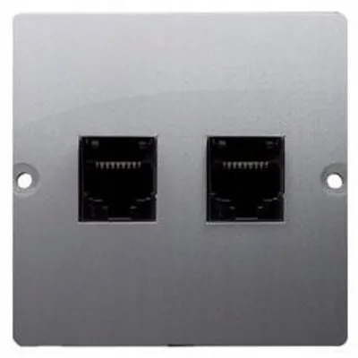 Immagine prodotto di Presa telefonica doppia RJ11 BASIC Inox