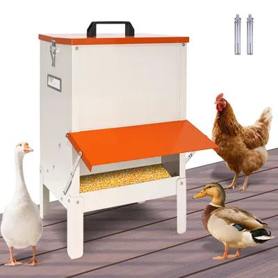 Automatische Futterstation für Hühner, 22 kg, wandmontiert, regendicht