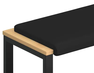 Obrázok produktu pre vidaXL Opieradlo do banky, umelá koža, čierna, hĺbka 35 cm