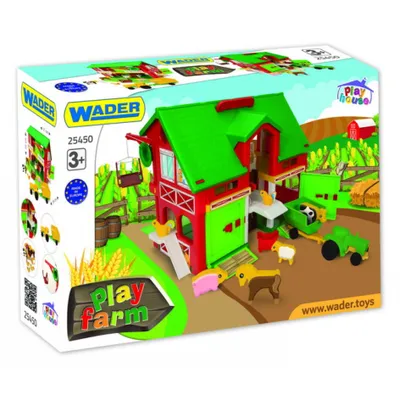 Produktbild von Wader 25450 Spielhaus Farm mit Traktor und Figuren
