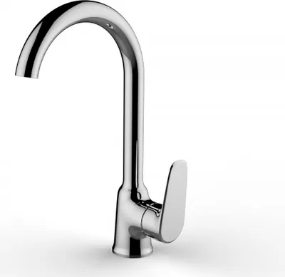 Produktbild von Design Spültischtischarmatur stehend mit U-Auslauf Chrom