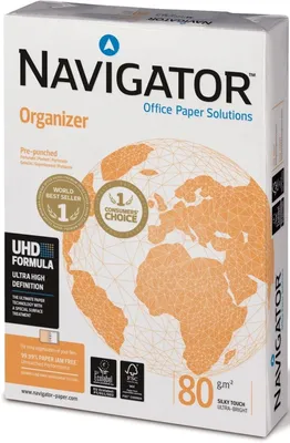 Zdjęcie produktu dla Navigator Organizer, Uniwersalne, A4 (210x297 mm), 500 ark., 80 g/m², Biały, 5 szt.