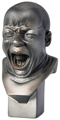 Miniatur-Skulptur Der Gähner, 10 cm, Kunstharz, handbemalt