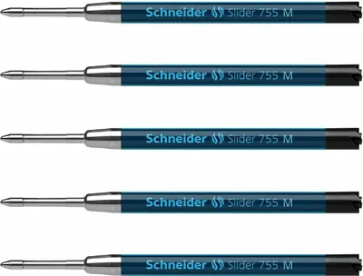 Produktbild von Schneider Slider Kugelschreiber Mine M 5er-Set schwarz